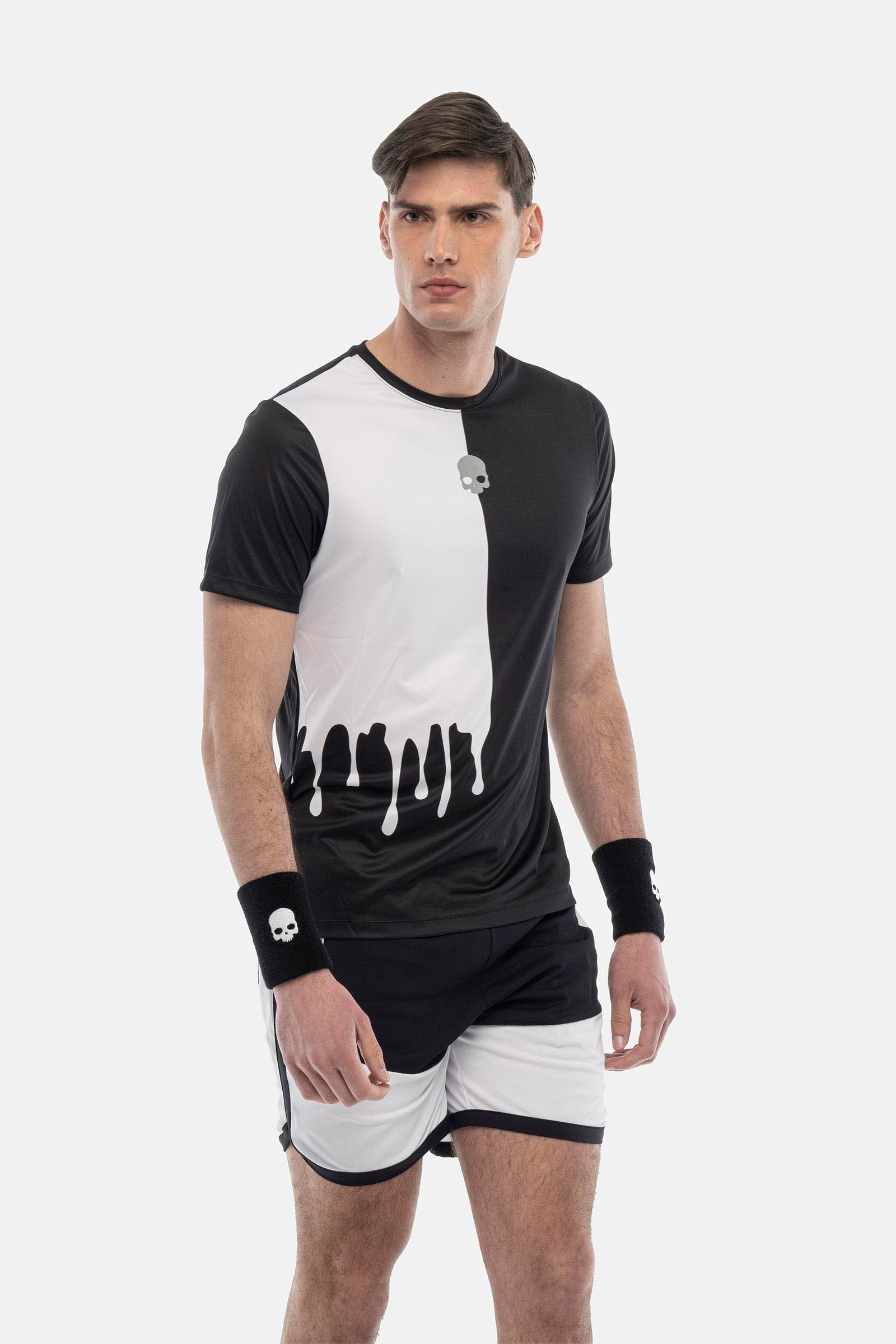 DRIP TECH T-SHIRT - BLACK,WHITE - Hydrogen - Luxury Sportwear