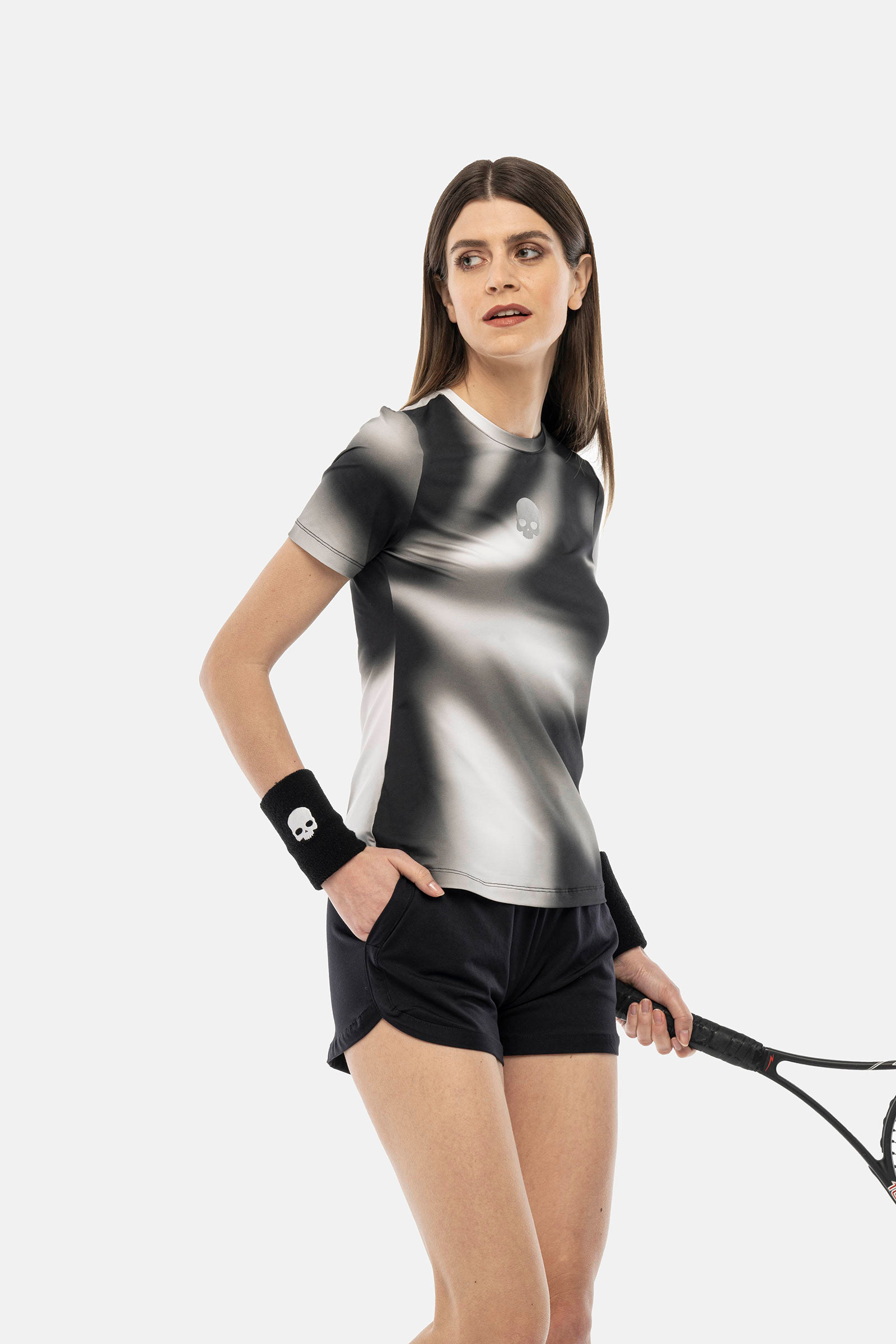 PSYCHEDELIC TECH T-SHIRT - GREY - Hydrogen - Luxury Sportwear