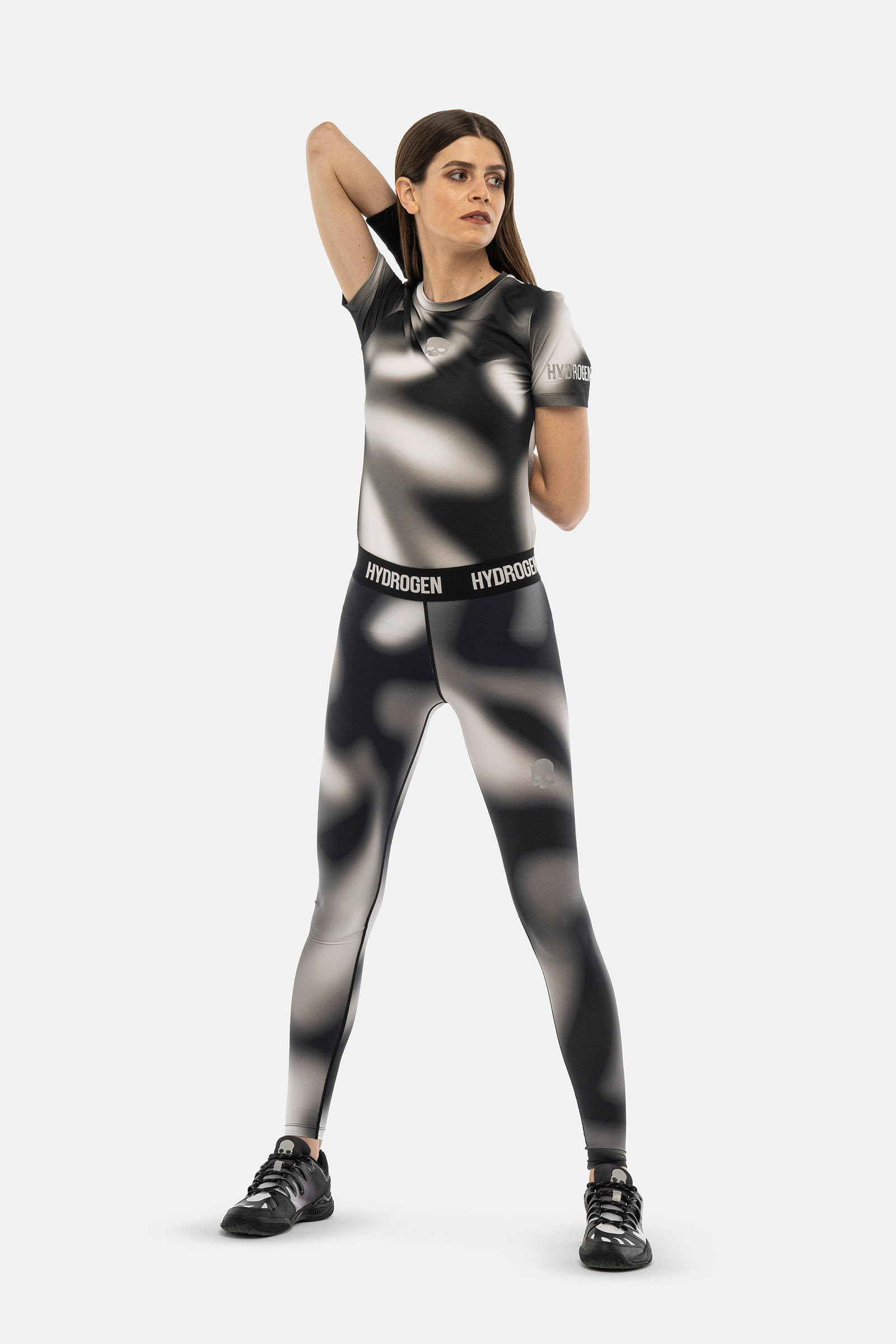 PSYCHEDELIC LEGGINGS - GREY - Hydrogen - Luxury Sportwear