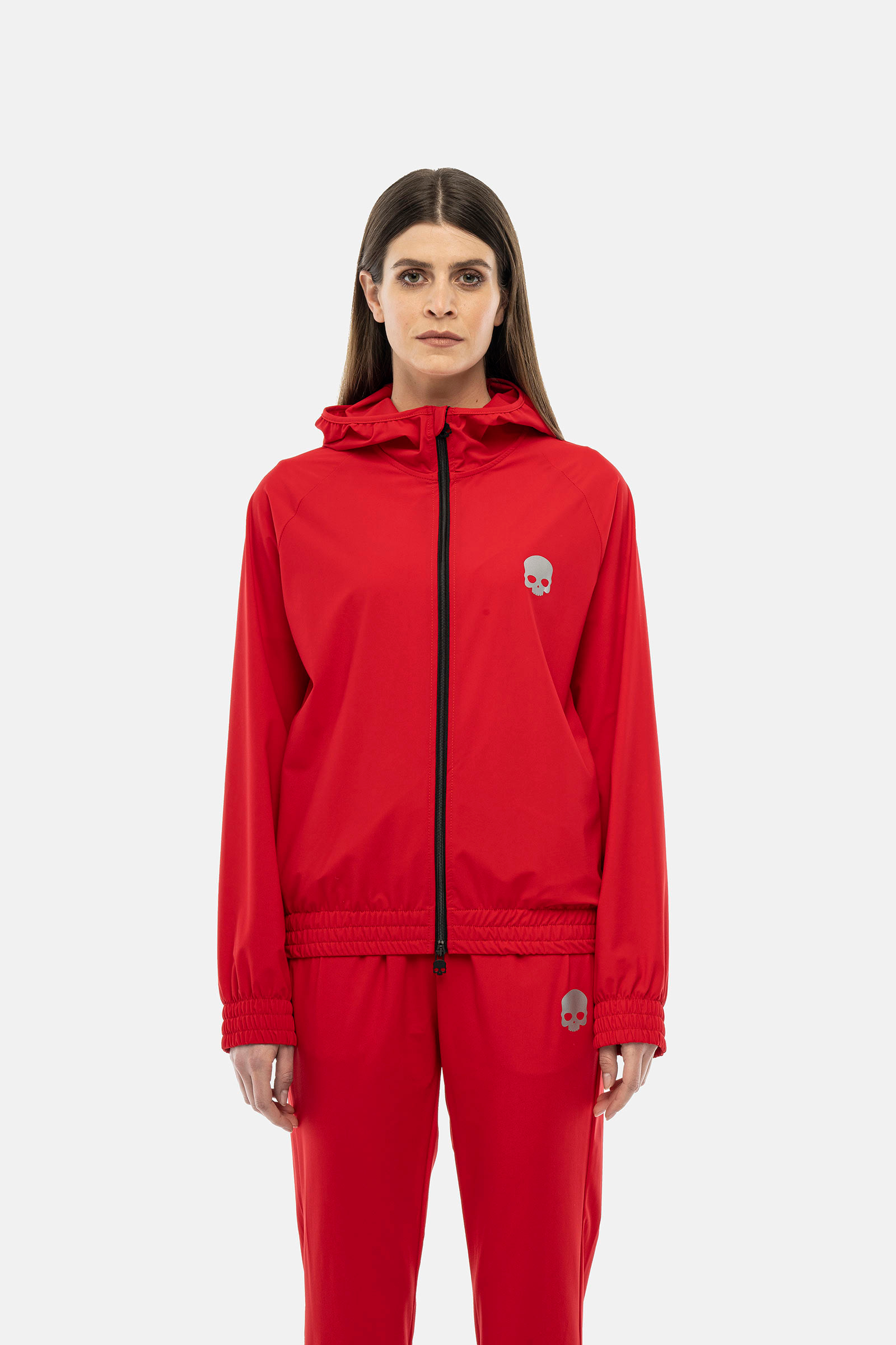 BASIC TECH FZ HOODIE - RED - Hydrogen - Luxury Sportwear