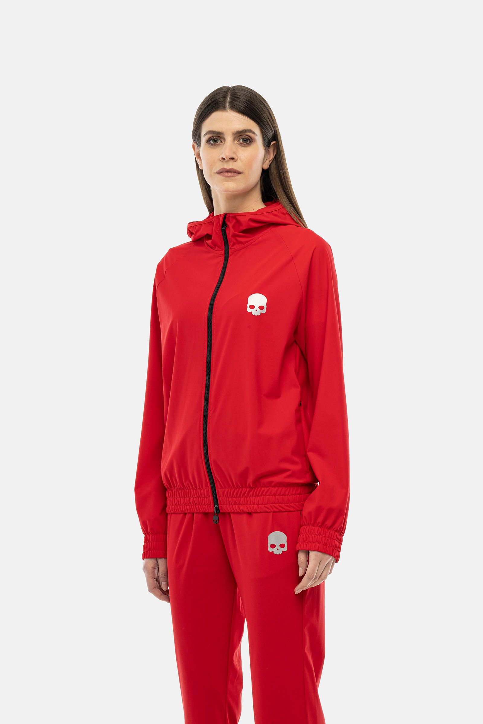 BASIC TECH FZ HOODIE - RED - Hydrogen - Luxury Sportwear