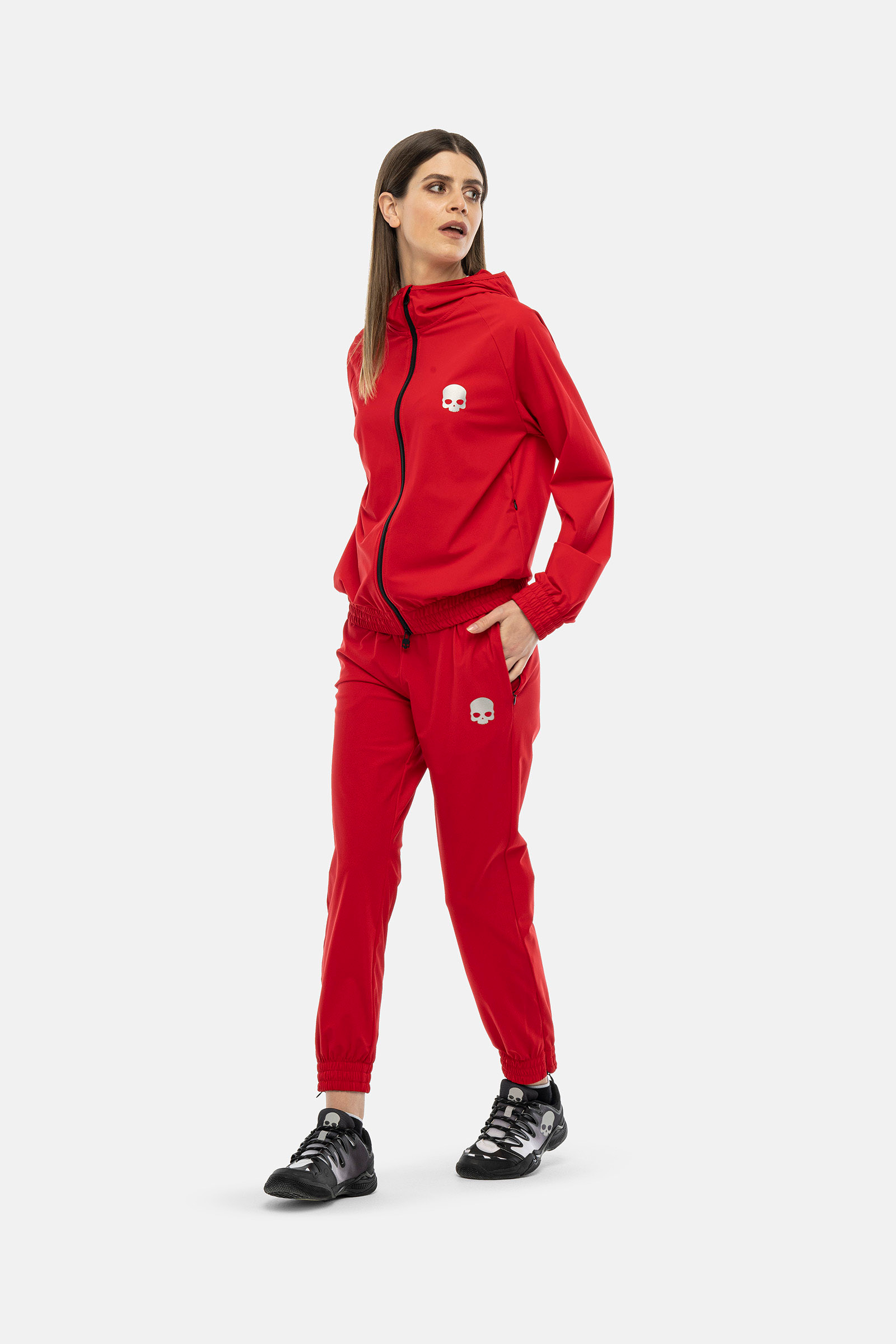 BASIC TECH FZ HOODIE - RED - Hydrogen - Luxury Sportwear