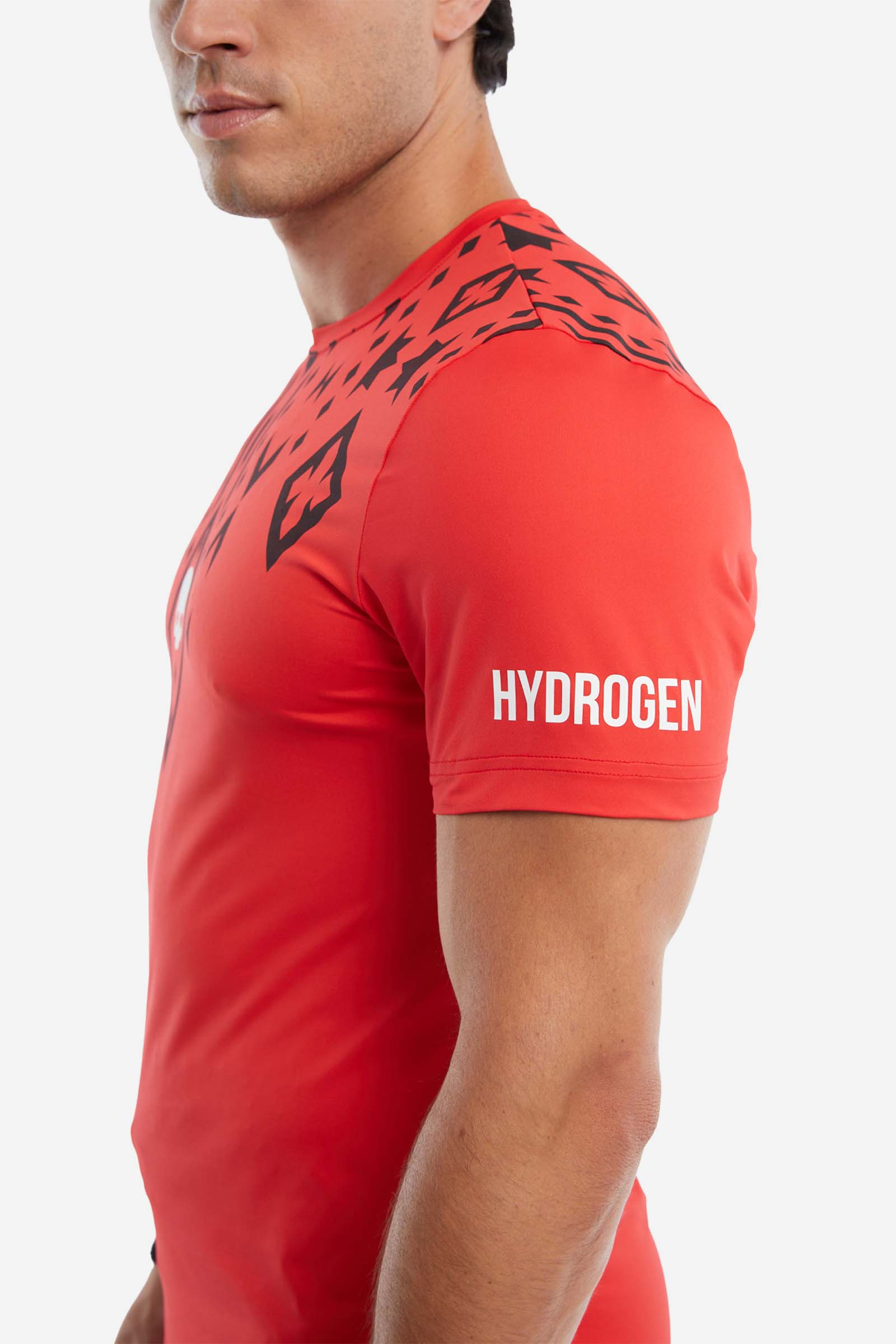 TRIBAL TECH TEE - RED - Hydrogen - Luxury Sportwear