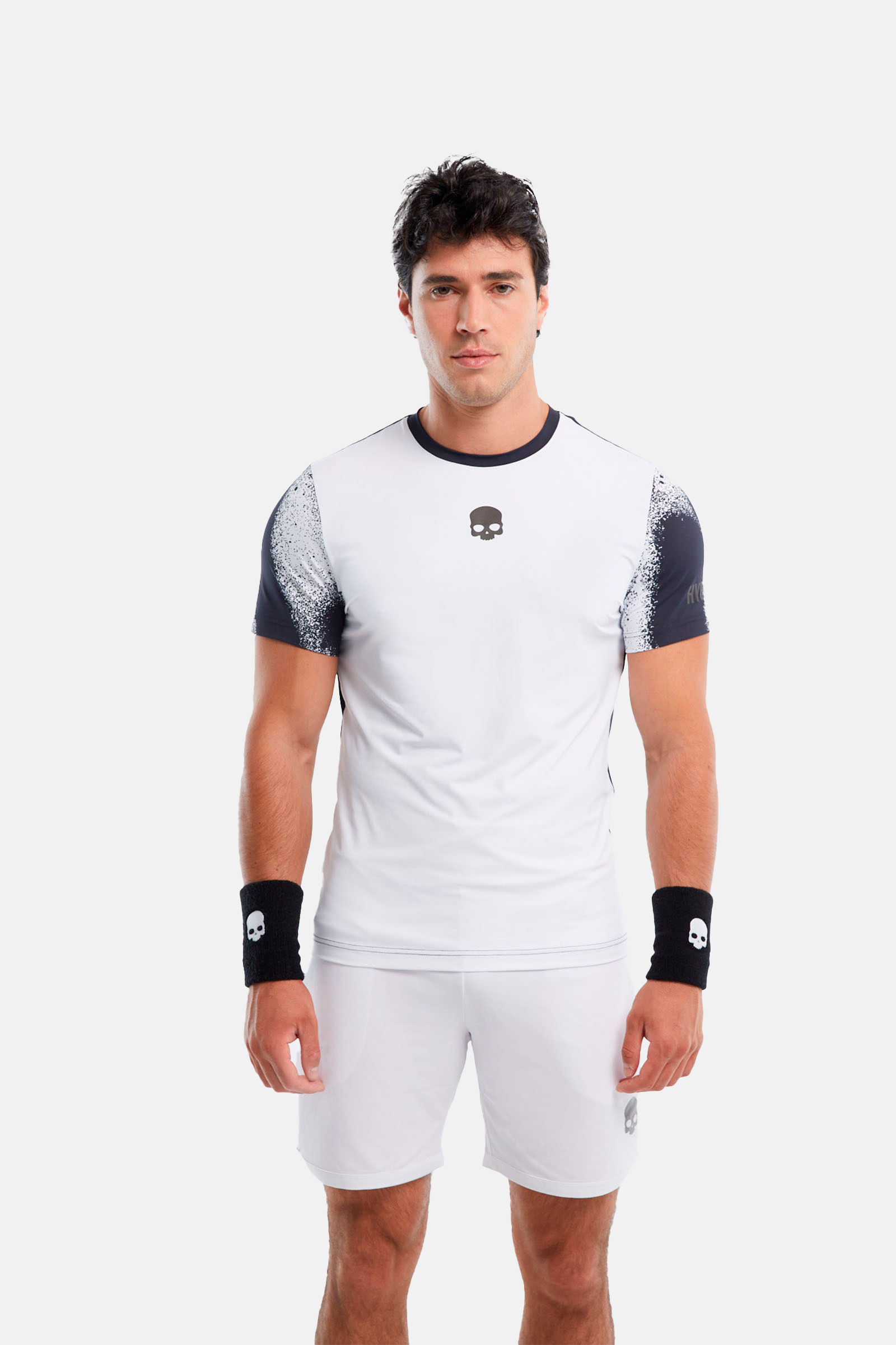 BICOLOR SPRAY TECH TEE - WHITE - Hydrogen - Luxury Sportwear