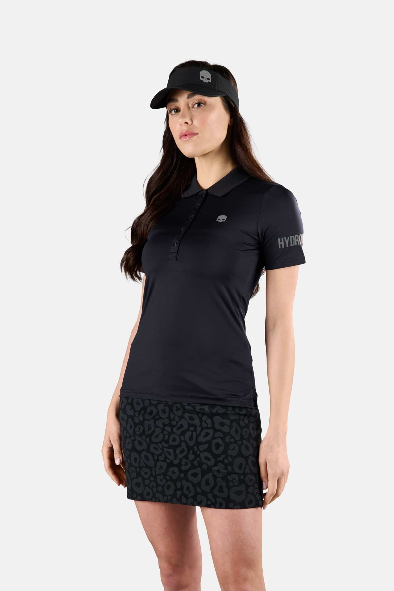 GOLF PIQUET POLO - BLACK - Hydrogen - Luxury Sportwear