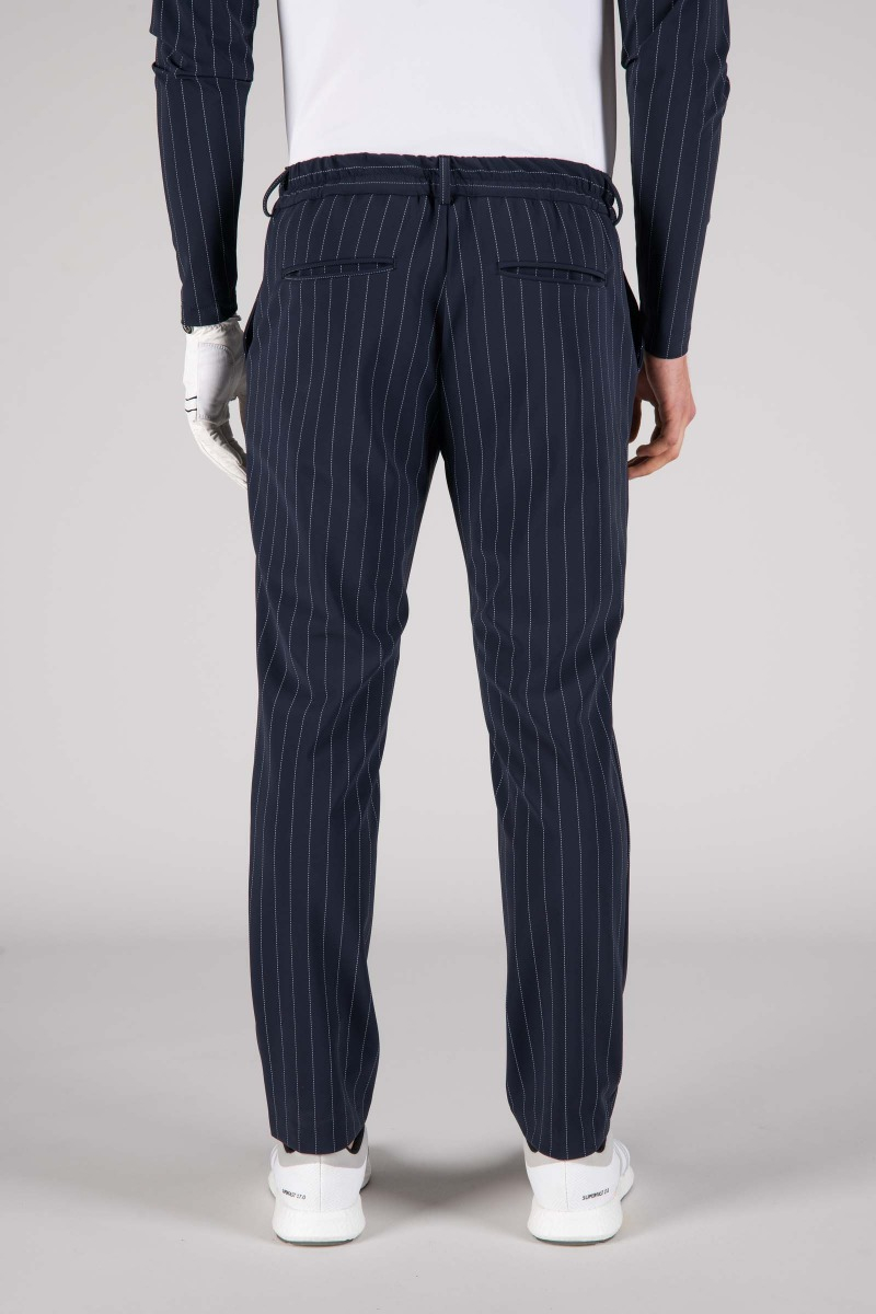 GOLF PANTS - BLUE NAVY STRIPE WHITE - Hydrogen - Luxury Sportwear